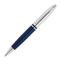 A.T. Cross Calais Ballpoint Pen - Chrome and Blue-Black ink ballpoint pen