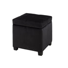 Brassex Lenox Storage Ottoman - Black-Slim profile