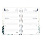 Blueline 2027 Essential Weekly/Monthly Planner with Twin-Wire Binding - 8" x 5" - Dramatic Floral - Bilingual-Twin-wire binding with soft printed cover
