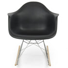 Nicer Furniture - fauteuil à bascule en plastique moulé style Eiffel - noir-Siège en plastique moulé contemporain robuste (fini mat), avec base Eiffel en acier durable et robuste