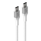 Scosche PowerVolt 20W Power Delivery USB-C Fast Charger & 6' USB-C Braided Cable - White-6 ft. braided cable provides tangle-free durability