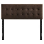 Modway Emily Stain-Resistant Performance Velvet King Size Headboard - Chocolate Brown-Seven Mounting Positions