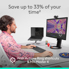 Logitech MX Master 4 Ergonomic Wireless Mouse - Black-Scroll 1,000 lines per second and stop on a pixel with the MagSpeed scroll wheel - Logitech’s fastest, quietest, and most precise (4) scrolling experience
