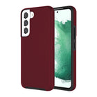 AXS PROTech Dual-Layered Anti-Shock Case with Military-Grade Durability for Samsung Galaxy S22 - Burgundy-Shock resistant