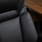 Vinsetto - Fauteuil de bureau exécutif en cuir PU à hauteur réglable - noir-Ce produit supporte jusqu’à 400 lb (180 kg) et dispose d’une assise généreusement large conçue pour le confort