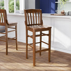 Flash Furniture HERCULES Series School House Back Walnut Wood Restaurant Barstool-800 lb. Weight Capacity