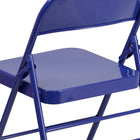 Flash Furniture HERCULES COLORBURST Series Cobalt Blue Triple Braced & Double Hinged Metal Folding Chair-Cobalt Blue Frame Finish