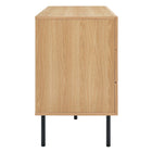 Modway Chaucer 6-Drawer Compact Dresser - Oak-Adjustable Feet