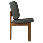 Modway Alba Armless Upholstered Dining Chairs - Charcoal - 2 Pack-7