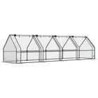 Outsunny 12' x 3' x 3' Portable Mini Greenhouse - Clear- Greenhouse with high quality steel tube and plastic cover
 