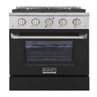 Kucht - 30 po Série KNG Cuisinière Pro Style au gaz propane - Acier inoxydable/Noir-Cuisez et pâtissez comme un pro grâce au four à convection extra-grand offrant une capacité de 4,2 pi³, une configuration à cinq grilles et une vaste fenêtre d’observation