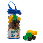 Snapo Jr. - Kit de création de dinosaures en blocs de construction - 40 pièces-Ce kit comprend 40 pièces : Blocs Standards, Roues, Hélices, Blocs Spécialisés (Axes, pentes, etc.)