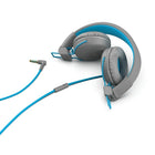JLab Studio On-Ear Headphone, Grey/Blue-40mm Neodymium drivers