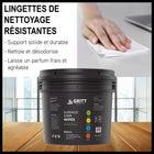 Gritt Commercial - Lingettes nettoyantes multi-usages pour surfaces avec seau - Parfum frais - 20,3 x 15,2 cm - 800 lingettes par rouleau-Conçues pour être utilisées avec des distributeurs à extraction centrale