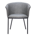 Zuo Garston Dining Chair - Grey-Plush and durable faux leather fabric