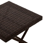 Outsunny - Table basse en rotin pour balcon, brun-Conception légère pour une mobilité facile  