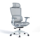 Ceha Canada CHILLAX Office Chair with Adjustable Mesh Headrest - Grey/Blue-ADJUSTABLE RECLINING: Large backrest with a reclining angle of 90-135° for customizable comfort
