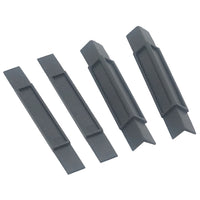Korr Plastic Supports For Tray - Black - 4 Pack-Rigid material provides steady support for heavy files and documents