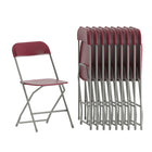 Flash Furniture - Chaise pliante de la série HERCULES en plastique rouge de première qualité de la série HERCULES-Capacité de poids de 650 lb