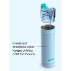 Bubba DualSip Insulated Stainless Steel Water Bottle - 24 oz (710 ml)-Cup holder-friendly: always along for the ride