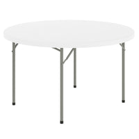 Flash Furniture 48" Round Granite Plastic Folding Table - White-Ready To Use Commercial Table