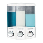 Better Living Euro Dispenser Trio - White-Versatile dispenser can be mounted either in the corner or flat on a wall