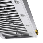 KUCHT KRH600-GL-C 60" 1200 CFM Wall Mounted Range Hood with Digital Controls - Stainless Steel/Gold-2x 8 in. round ducts vent for better ventilation performance and efficiency