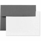 JAM Paper Stationery Set - 25 White Cards and 25 A2 Envelopes - Dark Grey - set of 25-Color: Dark Grey