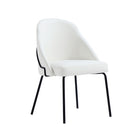 Manhattan Comfort Gracie 24.2" Modern Leatherette Upholstered Dining Chair - White and Black-Weight Capacity: 275 lb. Each