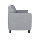Sofa de la série HERCULES Diplomat en cuir gris (BT-827-3-GY-GG)-Siège et dossier en peluche