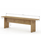 Manhattan Comfort Nomad 67.91" Modern Dining Bench - Nature-550 Lb. Weight Capacity