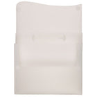 JAM Paper - Portefeuille en plastique avec fermeture à pression ondulée à deux boutons - 12 x 9 1/2 x 2 - Transparent-Taille: 12 po x 9,5 po x 2 po