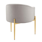 Modway Savour Tufted Performance Velvet Accent Chair - Light Grey-Assembly Required