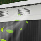 Outsunny - Abri de jardin en métal 9' x 4' avec porte coulissante-2 fenêtres de ventilation assurent une aération adéquate, prévenant l'accumulation de moisissure et de fungus