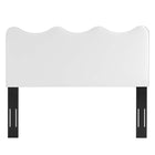 Modway Athena Performance Velvet Full/Queen Headboard - White-Durable Stain-Resistant Fabric