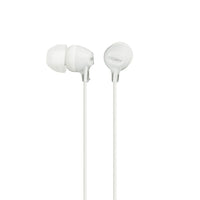 Sony MDREX15LPW Fashion Colour Ex Series Earbuds, White-Comfortable fit: Hybrid silicone earbuds provide long lasting comfort; small, medium and large earbuds are included to fine tune your fitment