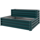 Outsunny 2-Tier Raised Garden Bed - 47" L x 40" W x 23" H - Green-2-tier raised design provides ample space for flowers, herbs, or vegetables 