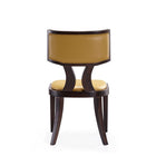 Manhattan Comfort - Lot de 2 chaises de salle à manger traditionnelles Pulitzer 46 cm, revêtement en similicuir camel et noyer-20,1 po L x 23 po l x 37,8 po H