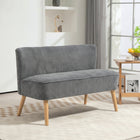 HOMCOM - Canapé 46 po loveseat avec pieds en bois - gris-Peut être placé n'importe où, du salon, à la chambre jusqu'au bureau à domicile.