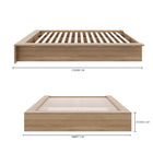 Nexera - Lit Plateforme Queen James en Chêne Brun-7