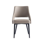 Manhattan Comfort - Chaise de salle à manger moderne Tremont 55,1 cm en similicuir taupe-Chaise de salle à manger moderne pour salle à manger et usage de travail