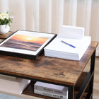 HOMCOM Adjustable Drafting Table with Storage Shelf - 47.25" L x 23.5" W x 29.5" H - Rustic Brown-Can be used as drafting table, computer desk, office workstation, and more 