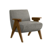 Monarch Specialties - Chaise d'Appoint Moderne du Milieu du Siècle Rembourré 31"H Avec des Pieds en Noyer Massif - Tissu Gris Foncé-Ce fauteuil d'appoint rembourré de 31"H présente un style tendance avec un tissu gris foncé doux au toucher et un rembourrage en mousse, offrant une assise confortable pour le salon ou la chambre.