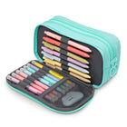 ZIPIT Half & Half 3 Pocket Pencil Case - Teal-5