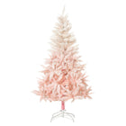 HOMCOM 5' Artificial Christmas Tree - Pink-5ft tall artificial Christmas tree in a realistic spruce tree style 