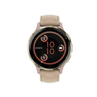 Garmin - Venu 3S - 41mm Lunette en acier inoxydable Soft Gold avec boîtier et bracelet en silicone rose poudré-Taille physique 41 x 41 x 12 mm; Convient aux poignets d'une circonférence de 110 à 175 mm