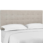 Modway Paisley Tufted Upholstered Linen Fabric King and California King Headboard - Beige-Fiberboard and Plywood Frame