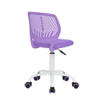 Homy Casa Teen Task Chair - Purple-Breathable mesh fabric seat for longevity and keep you cool
