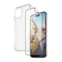 PanzerGlass Bundle with HardCase & Matrix Glass for iPhone 15 - Clear-This bundle includes a matrix screen protector & case