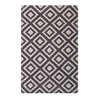 Modway - Alika Treillis en diamant abstrait Tapis de 5 pi l x 8 pi L - Ivoire et charbon de bois-Tapis abstrait en treillis diamantés